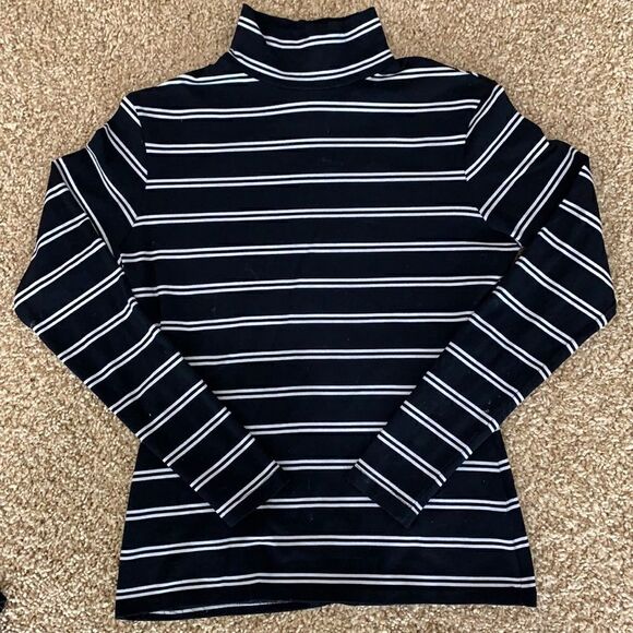 Y2K vintage Express striped black shirt stretchy soft size medium‎ - Picture 1 of 2